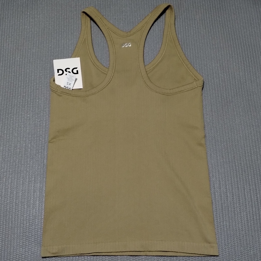 Olive Green Racerback Tank Top - Picture 2 of 3